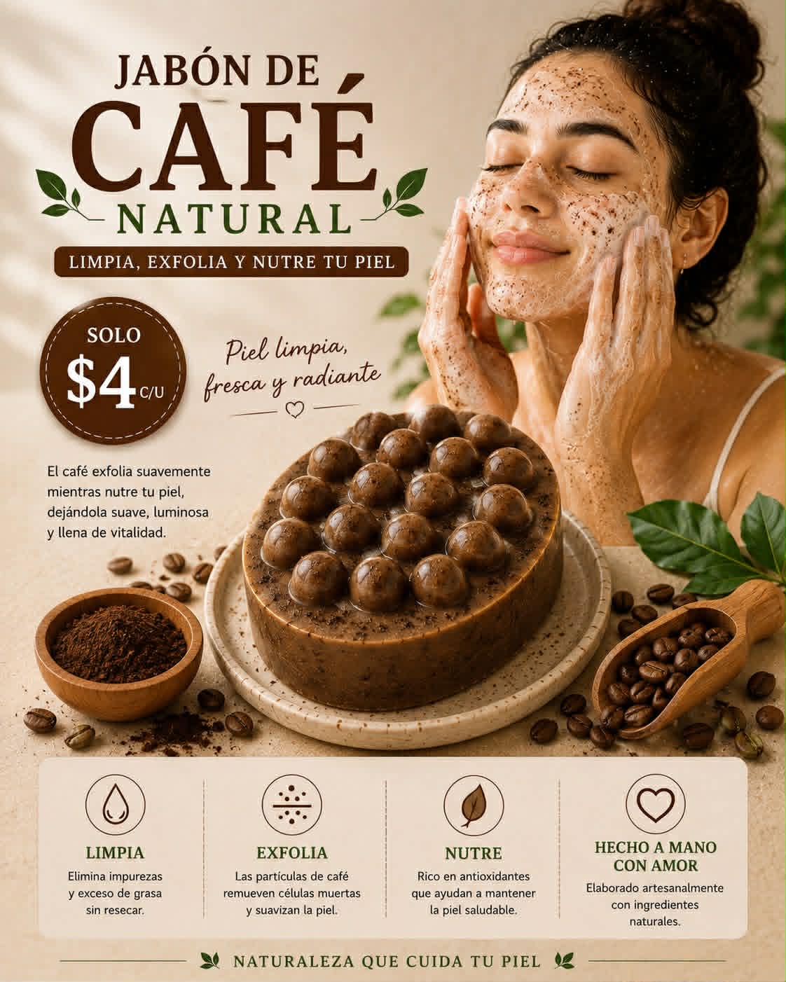 Jabon Artesanal De Cafe