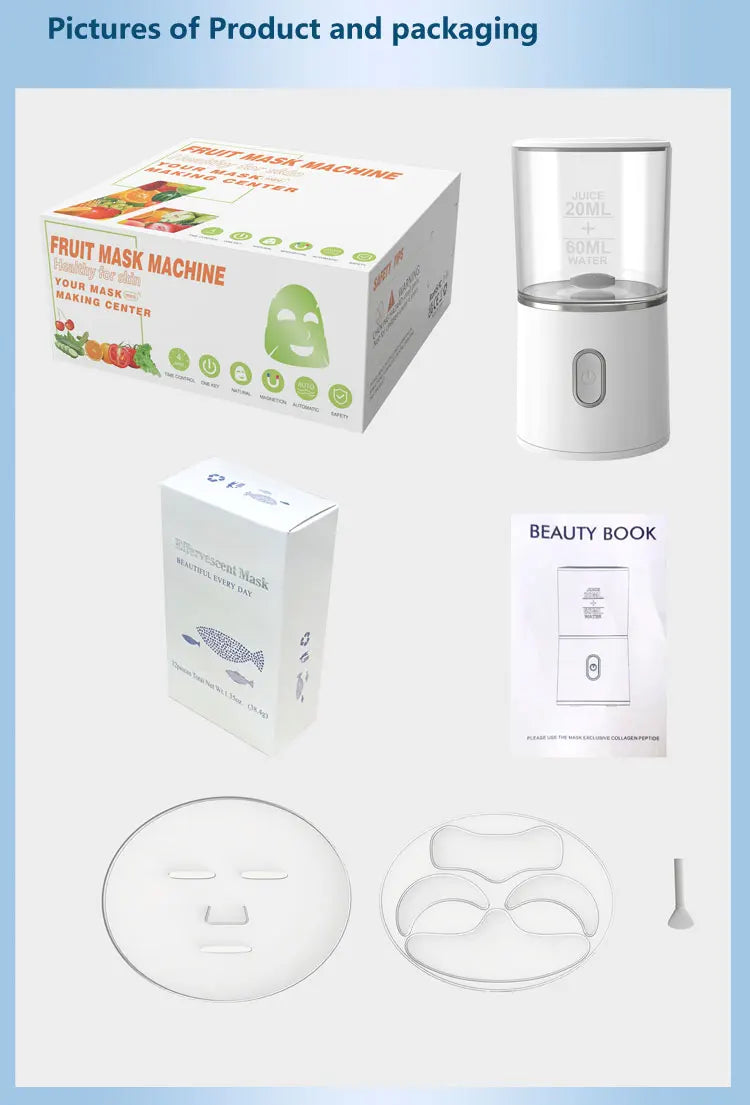 Face Mask Maker Machine Facial Treatment DIY Automatic Fruit Natural Vegetable Collagen Home Use Beauty Salon SPA beauty Device