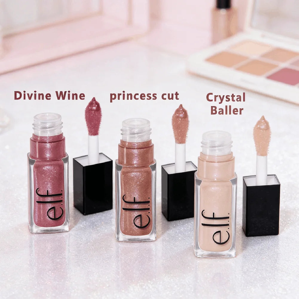 Lip Glaze Elf Divine Wine Crystal Glossy Shiny Finish Hydrating Lip Color Cosmetic Beauty Product