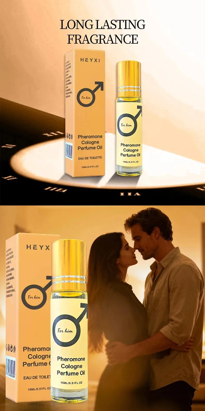 Pheromone Cologne Perfume Oil Lasting Fragrance For Men And Women Portable Travel Clothes Romantic Atmosphere Perfume With Box