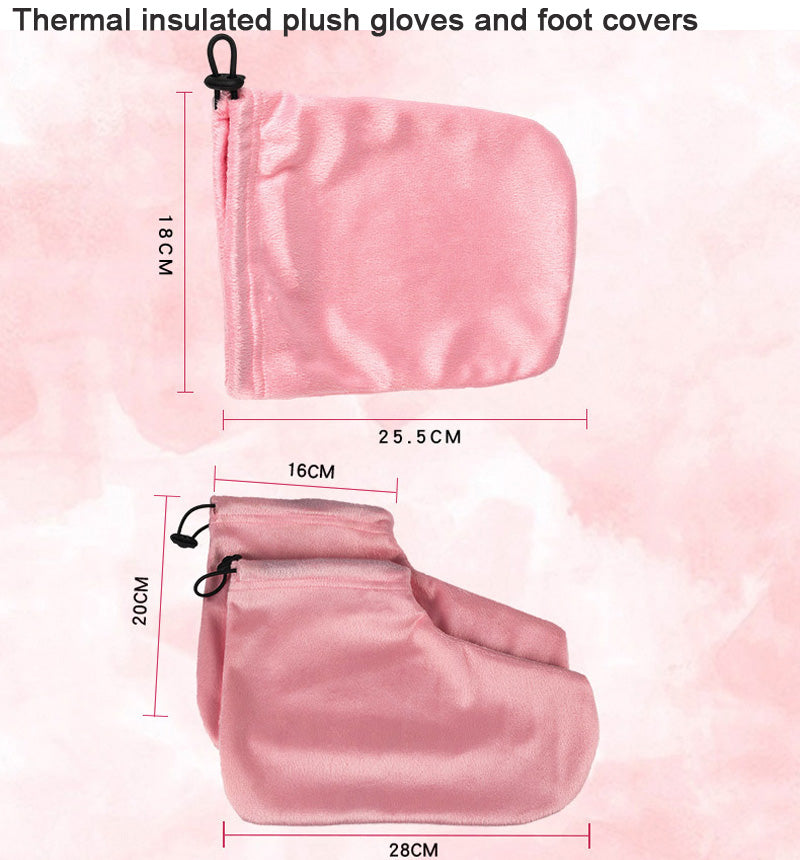 Hands and Feet Mask Warmer Paraffin Wax Bath Heater Machine Moisturizing Hydrating Kit Hand Waxing Spa Smooth and Soft Skin Care