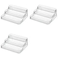 AFOURT-3X 3 Tier Desktop Perfume Shelf PET Cosmetic Organizer Perfume Storage Rack Display Stand