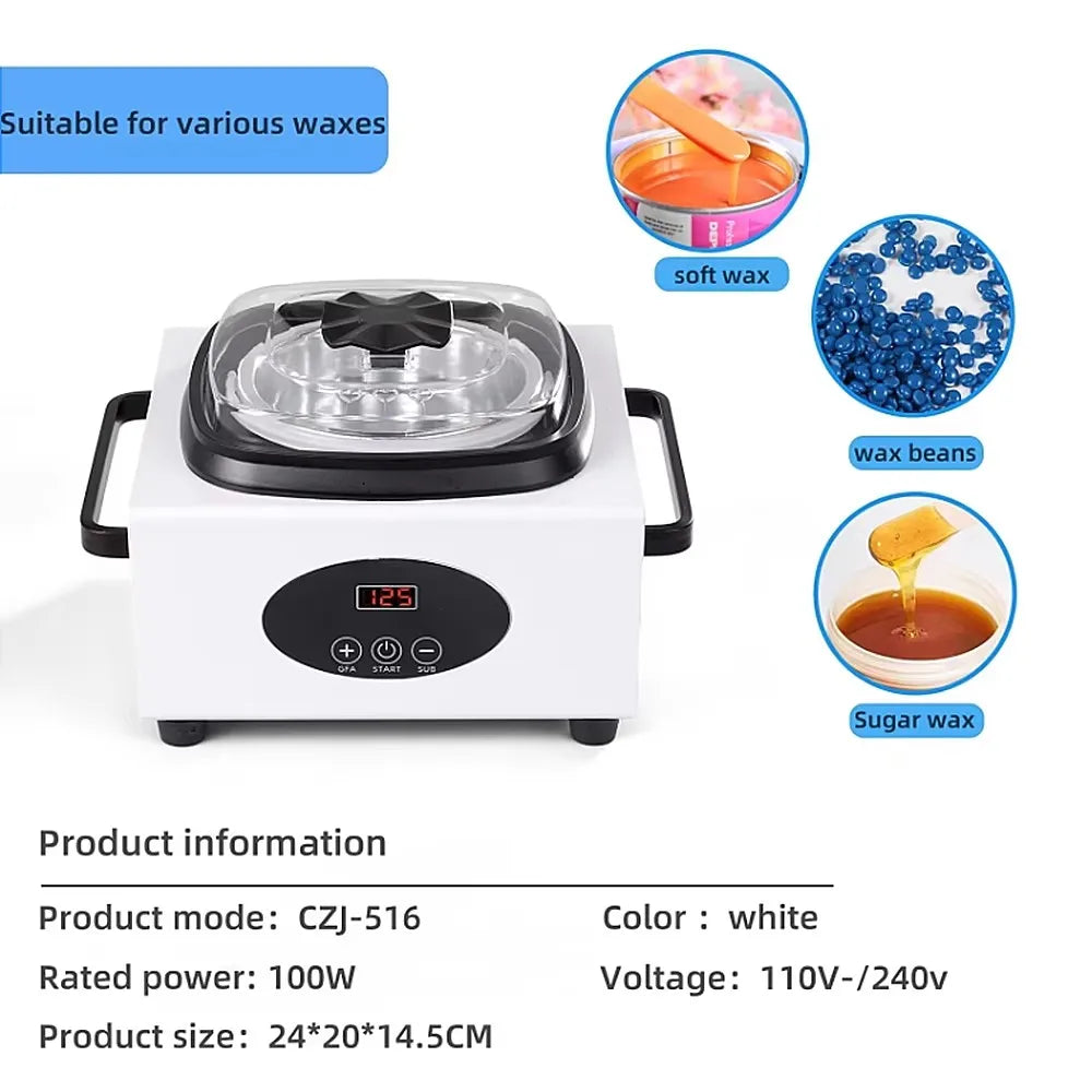 Double Wax Warmer for Hair Removal Wax Heater Machine Women Home Self Waxing Kit for Facial Skin Body Spa