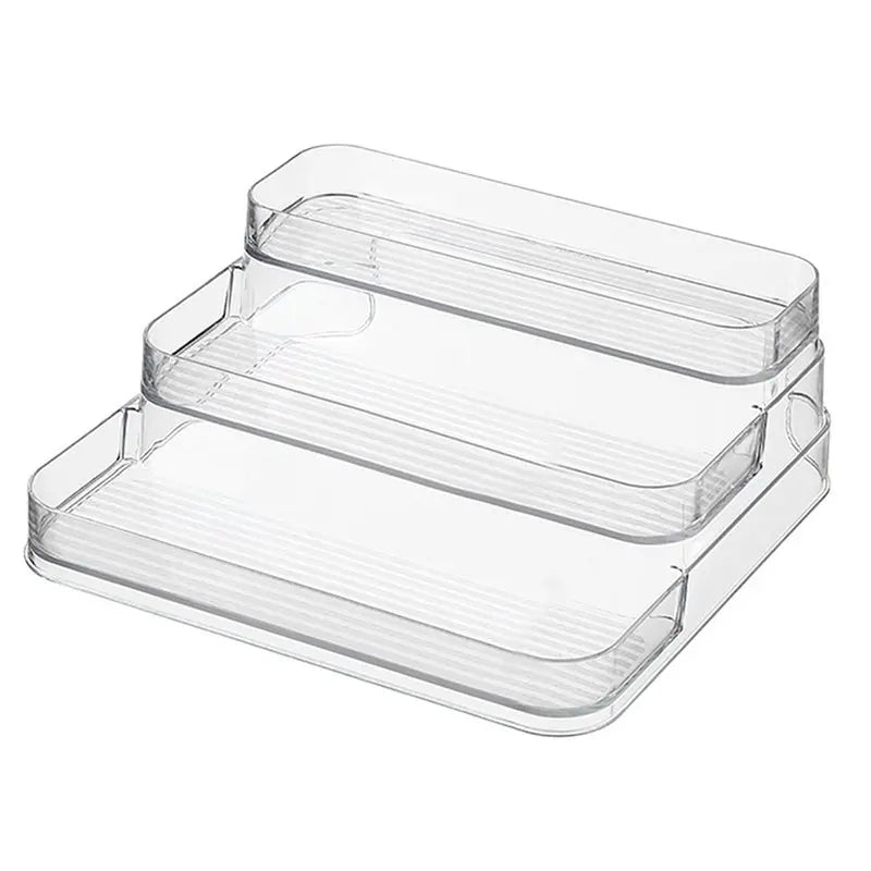 AFOURT-3X 3 Tier Desktop Perfume Shelf PET Cosmetic Organizer Perfume Storage Rack Display Stand