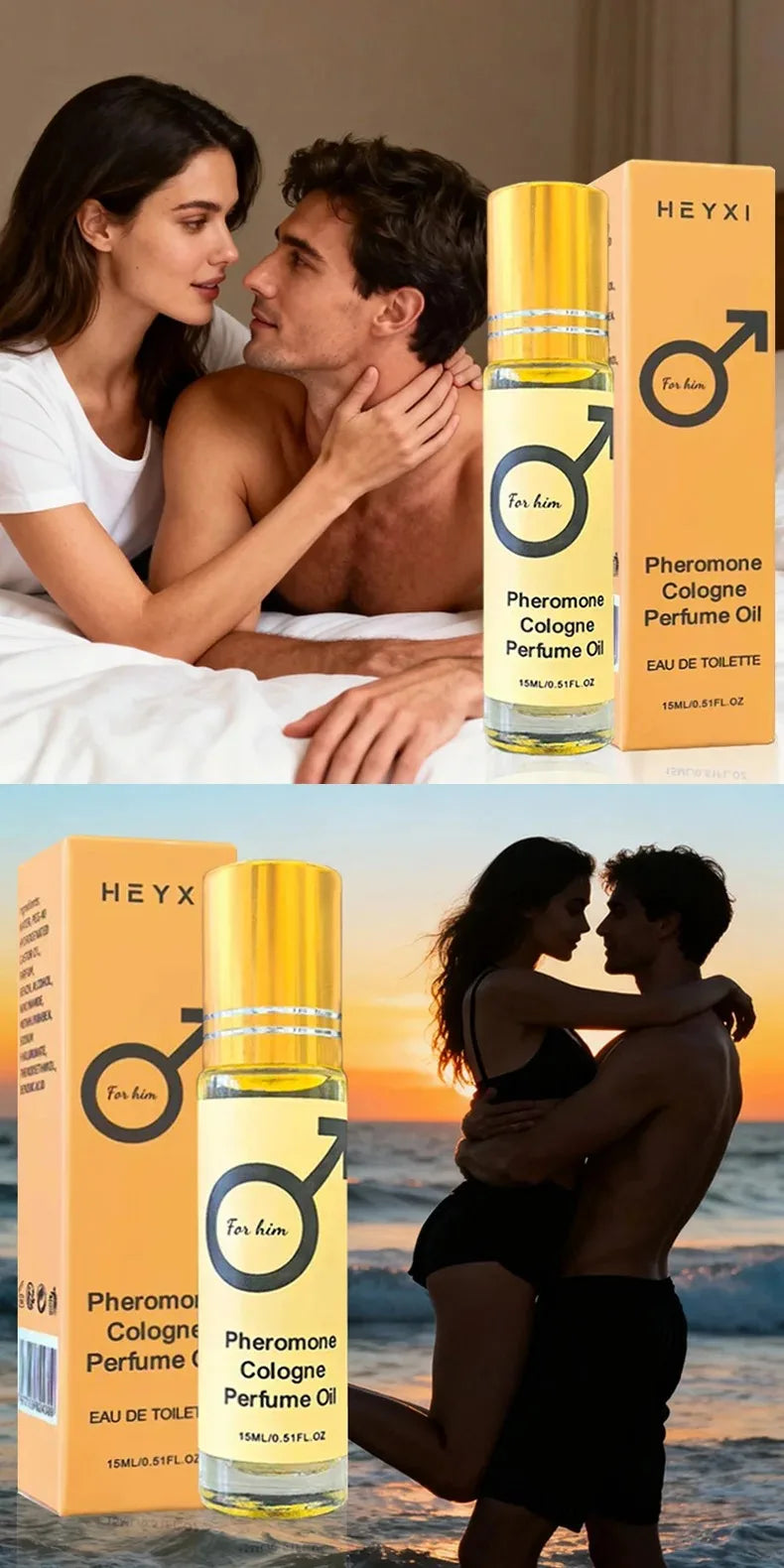 Pheromone Cologne Perfume Oil Lasting Fragrance For Men And Women Portable Travel Clothes Romantic Atmosphere Perfume With Box