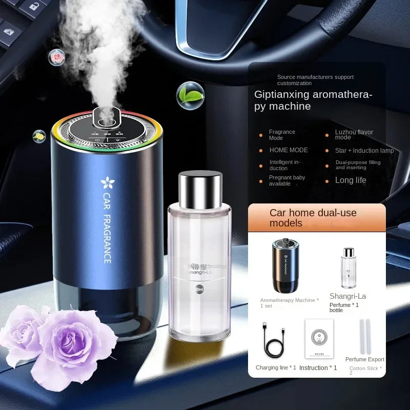 Car Perfume Air Freshener Essential Oil Fragrance Diffuser Smell Distributor USB Rechargeable Aromatherapy Scent Air Refresher