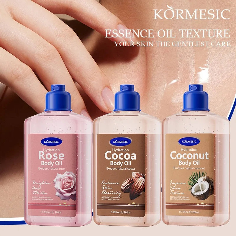 New Body Care Oil  Brightens Skin  Suitable for all skin types，Coconut Body Oil，Cocoa Body Oil，Rose Body Oil，VITALIZING BODY OI