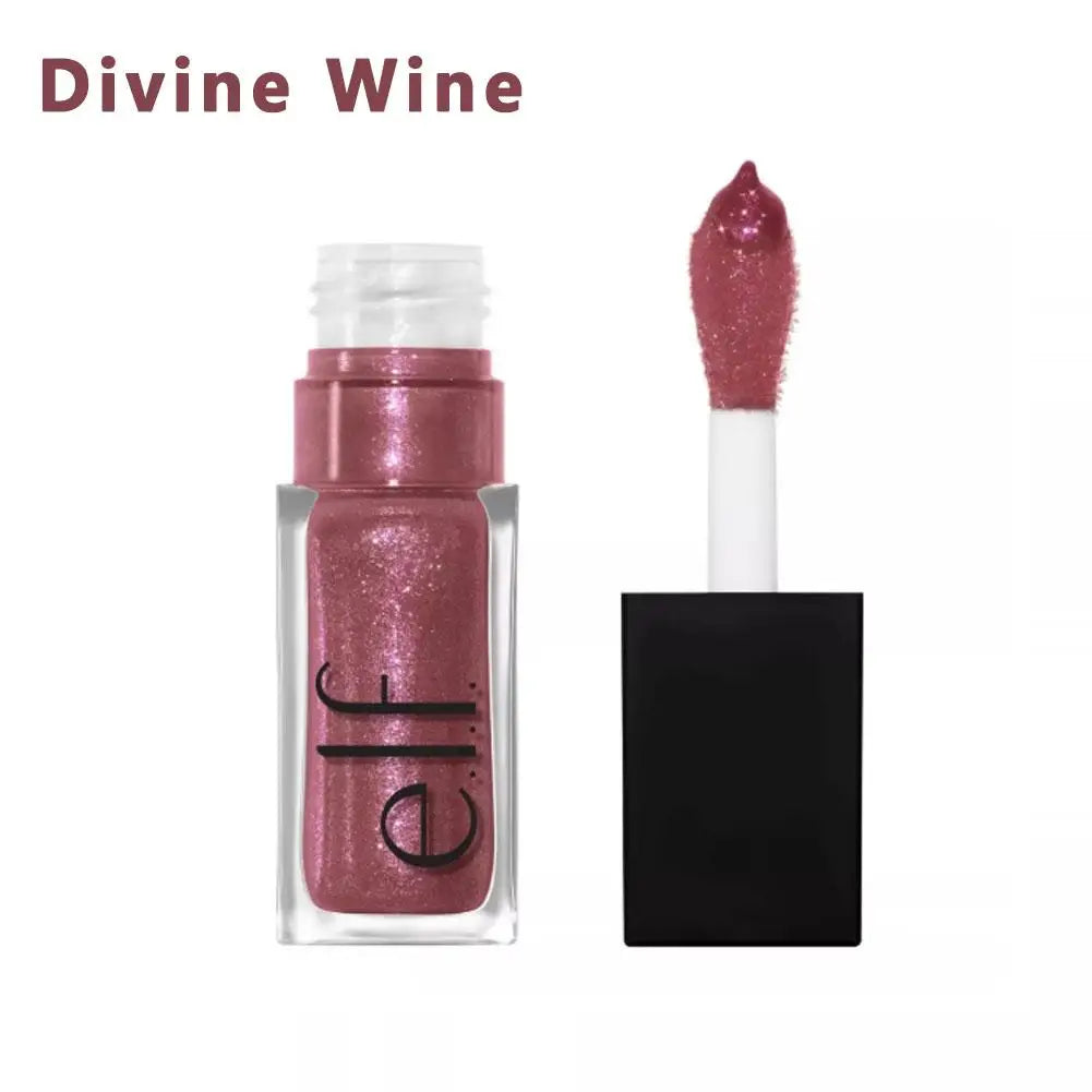 Lip Glaze Elf Divine Wine Crystal Glossy Shiny Finish Hydrating Lip Color Cosmetic Beauty Product
