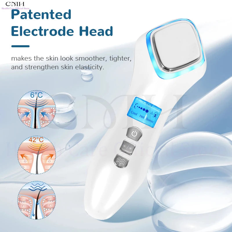 CMH Face Lift Skin Rejuvenation Vibration Facial Massager with Hot Cold Function Tightening Beauty Equipment Massage Relaxation