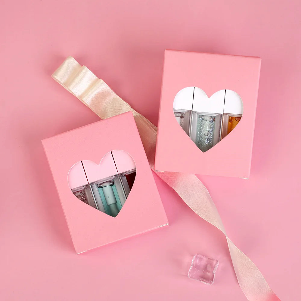 Lip Balm Oil Set Private Label Logo Vegan 3pcs Lipgloss Kit Vendor Changing Color Cosmetics Makeup Moisturizing Lip Tint