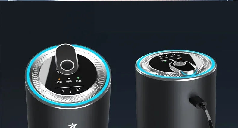Car Perfume Air Freshener Essential Oil Fragrance Diffuser Smell Distributor USB Rechargeable Aromatherapy Scent Air Refresher
