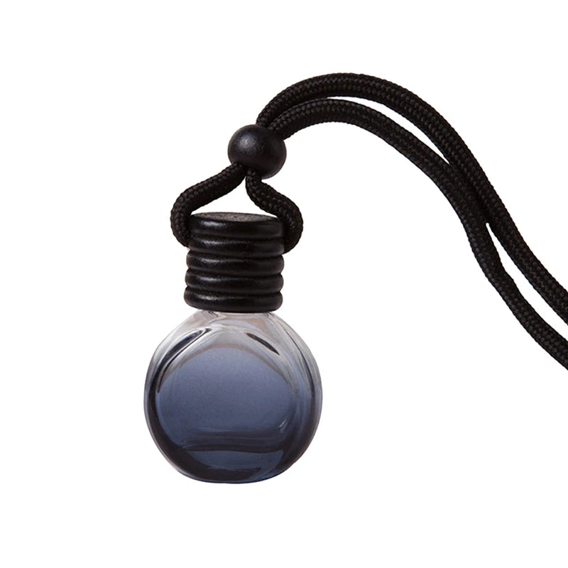 Car Fragrance Ornament, Empty Black Cap Square Perfume Bottle, Diffuser 1Psc
