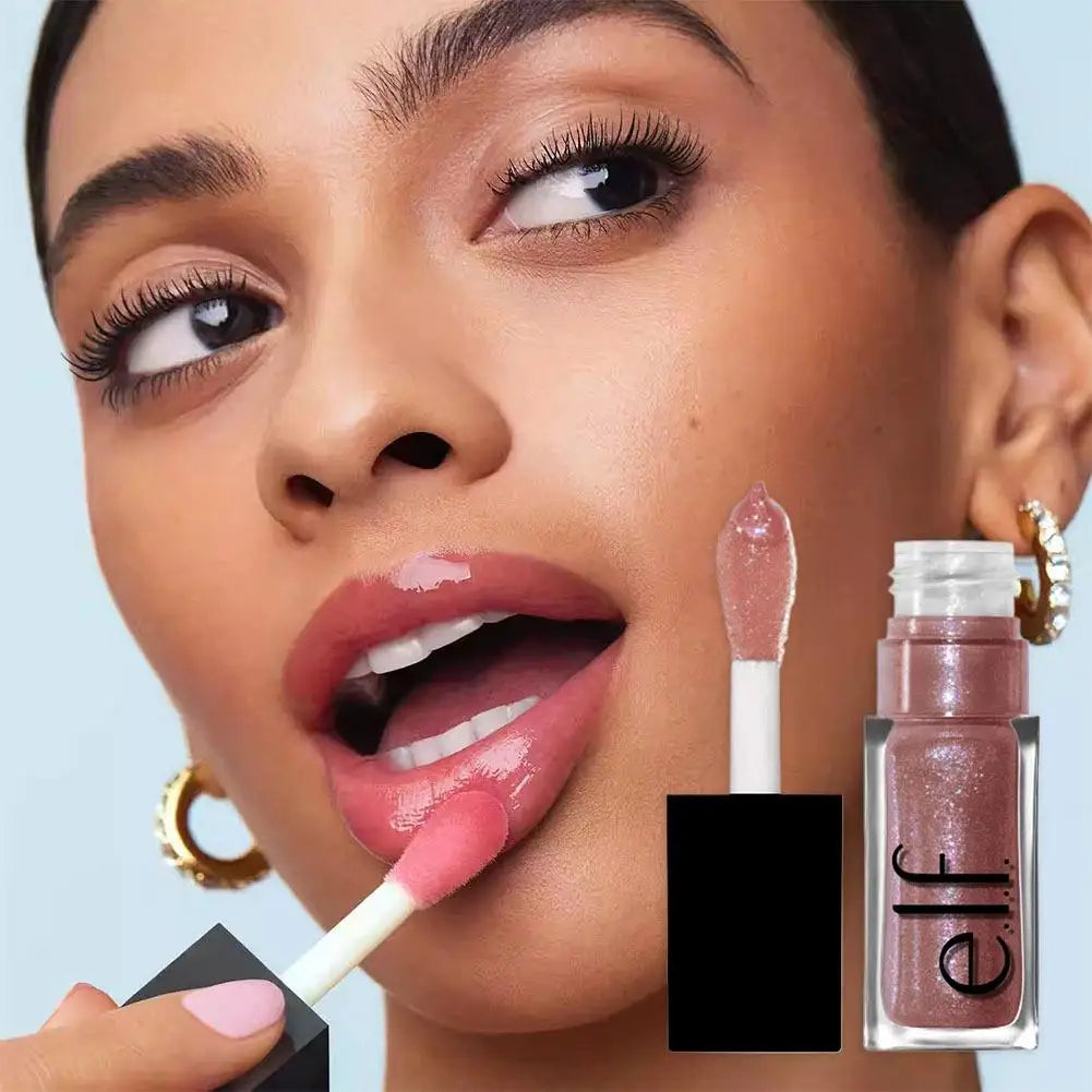 Lip Glaze Elf Divine Wine Crystal Glossy Shiny Finish Hydrating Lip Color Cosmetic Beauty Product