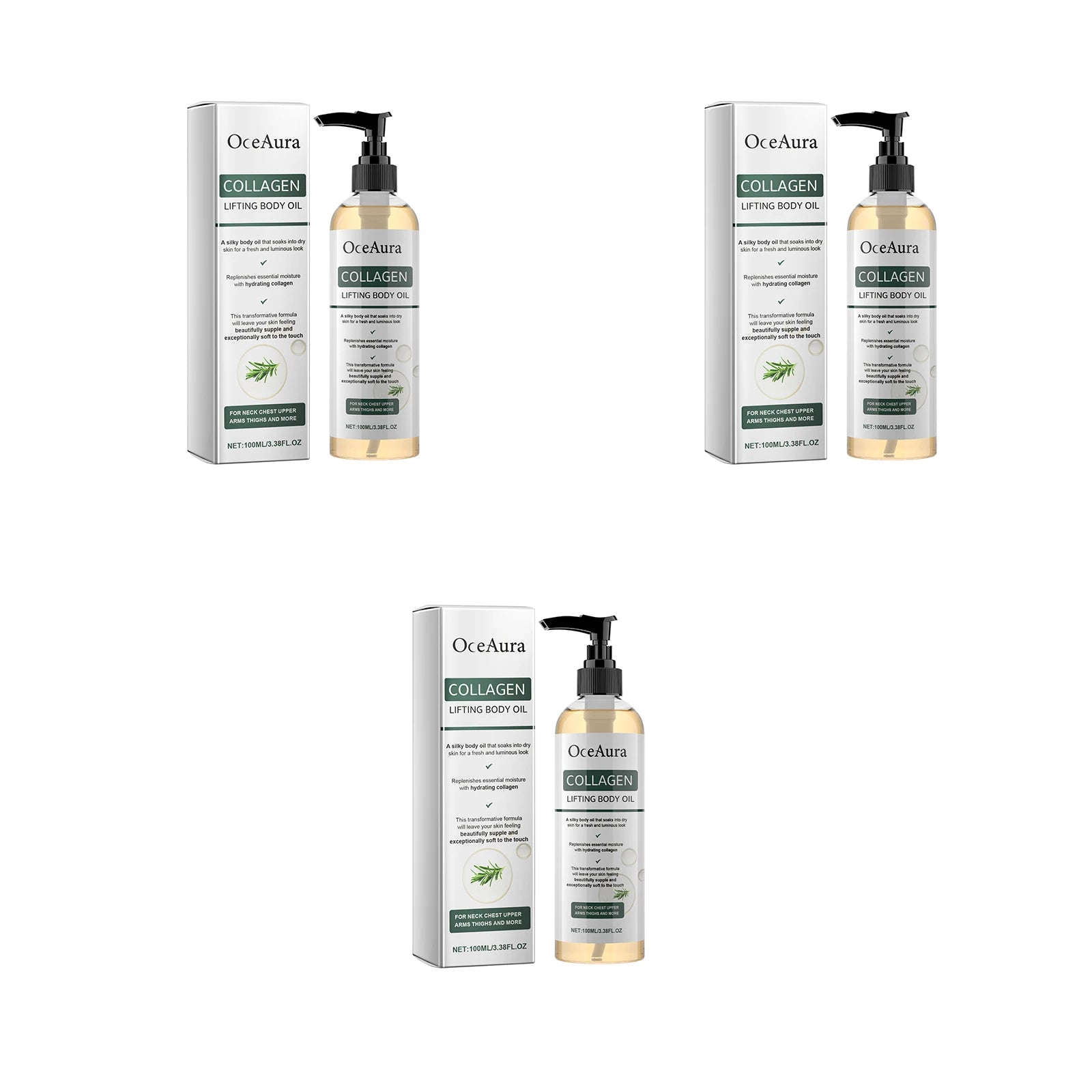 OceAura Collagen Body Oil Moisturizing and Moisturizing Whole Body Massage Essential Oil for Dry Skin Moisturizer Hydrating
