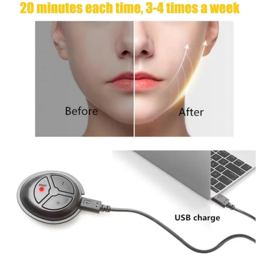 V-Face Massager 3 Massage Modes Face Lifting Machine Microcurrent Facial Massager Device Facial Chin Lift USB Charged