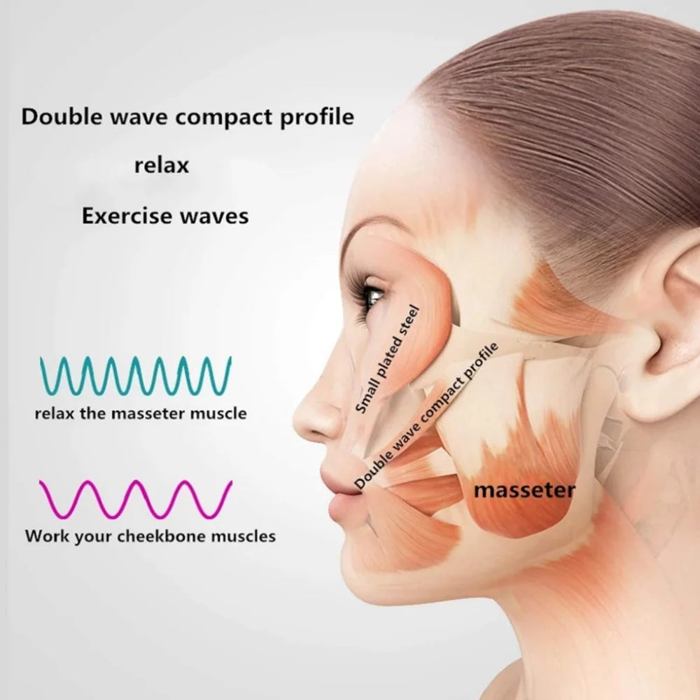 V-Face Massager 3 Massage Modes Face Lifting Machine Microcurrent Facial Massager Device Facial Chin Lift USB Charged
