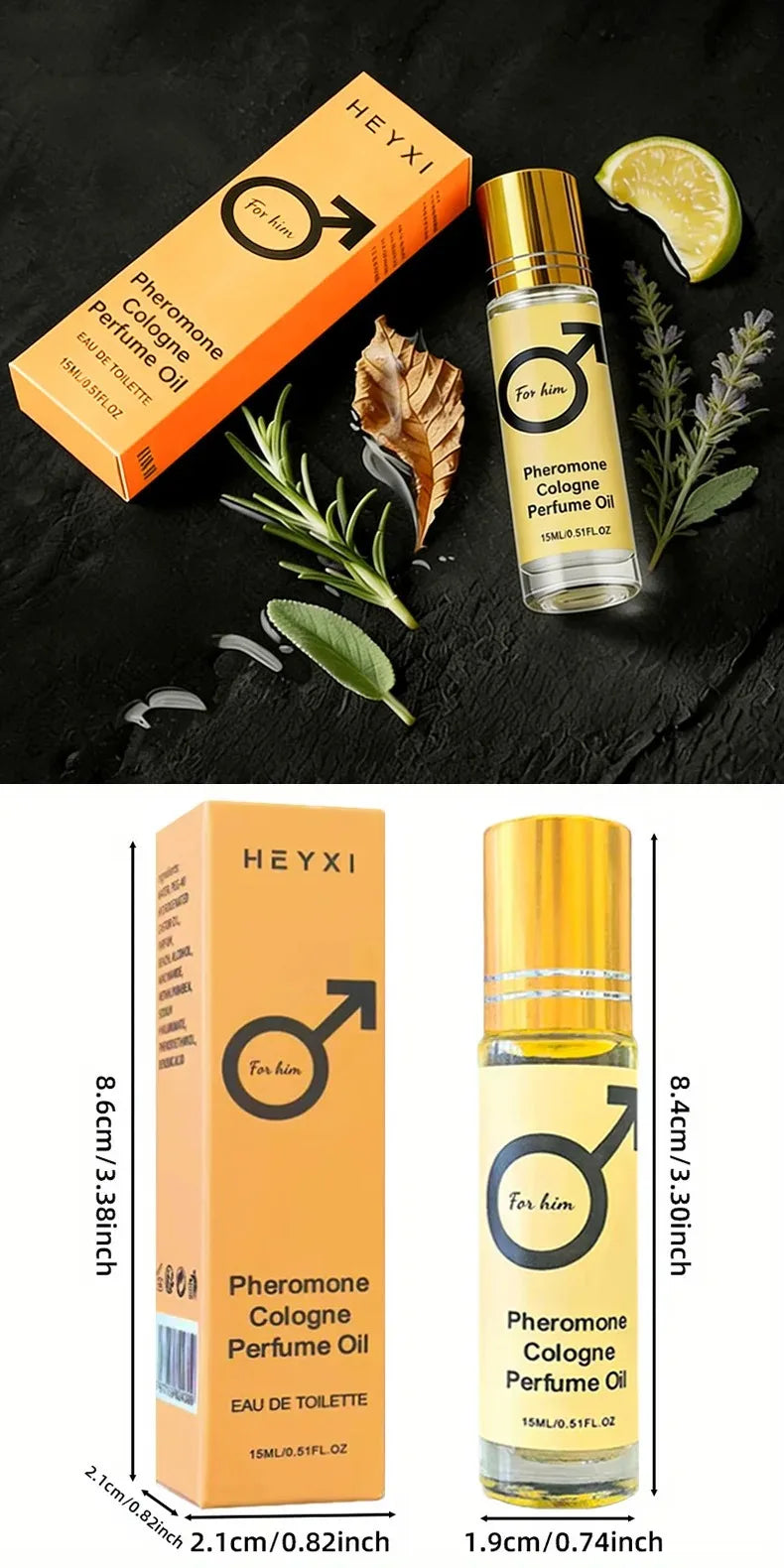 Pheromone Cologne Perfume Oil Lasting Fragrance For Men And Women Portable Travel Clothes Romantic Atmosphere Perfume With Box