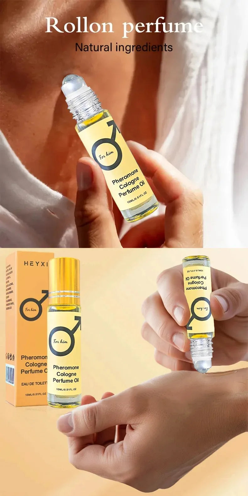 Pheromone Cologne Perfume Oil Lasting Fragrance For Men And Women Portable Travel Clothes Romantic Atmosphere Perfume With Box