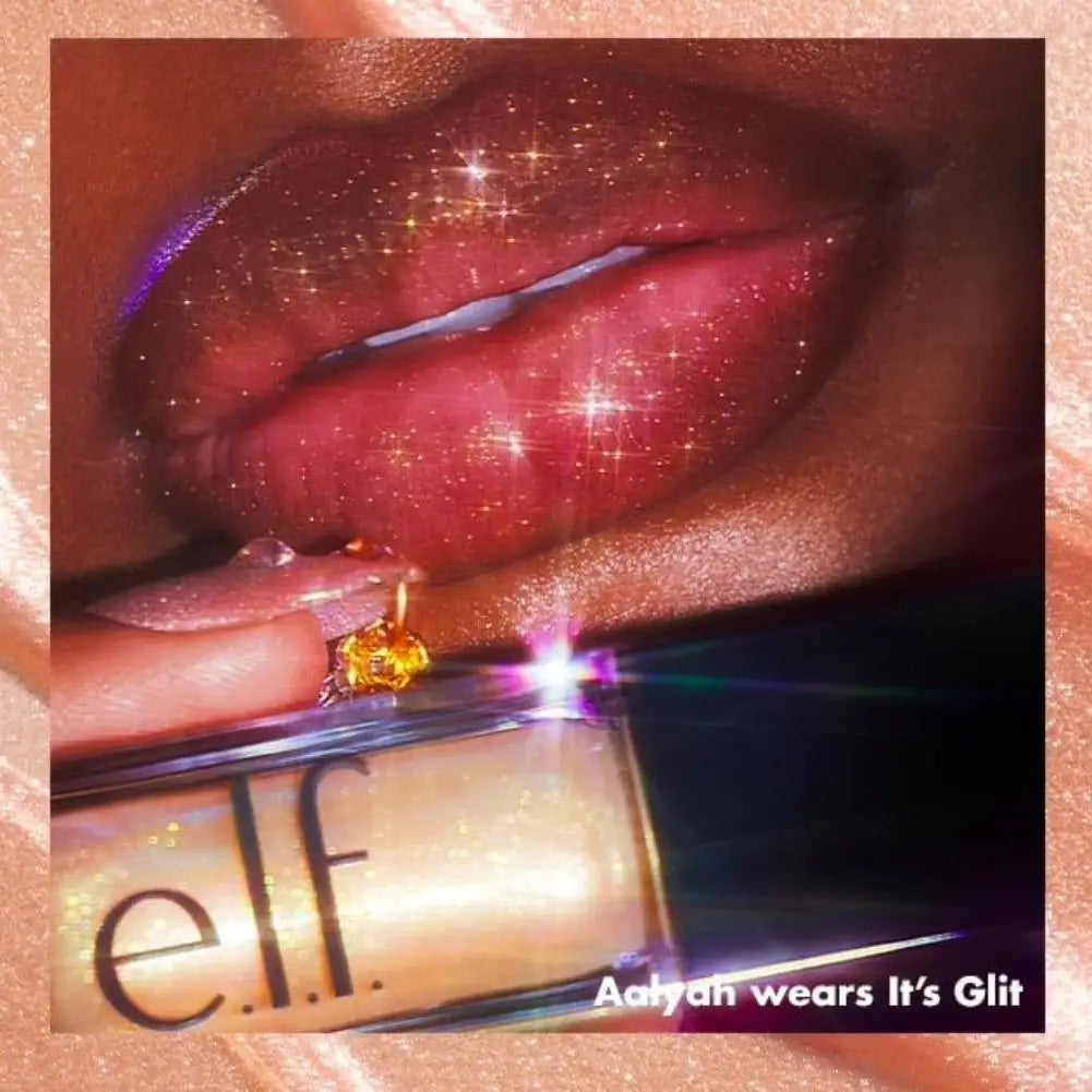 Lip Glaze Elf Divine Wine Crystal Glossy Shiny Finish Hydrating Lip Color Cosmetic Beauty Product
