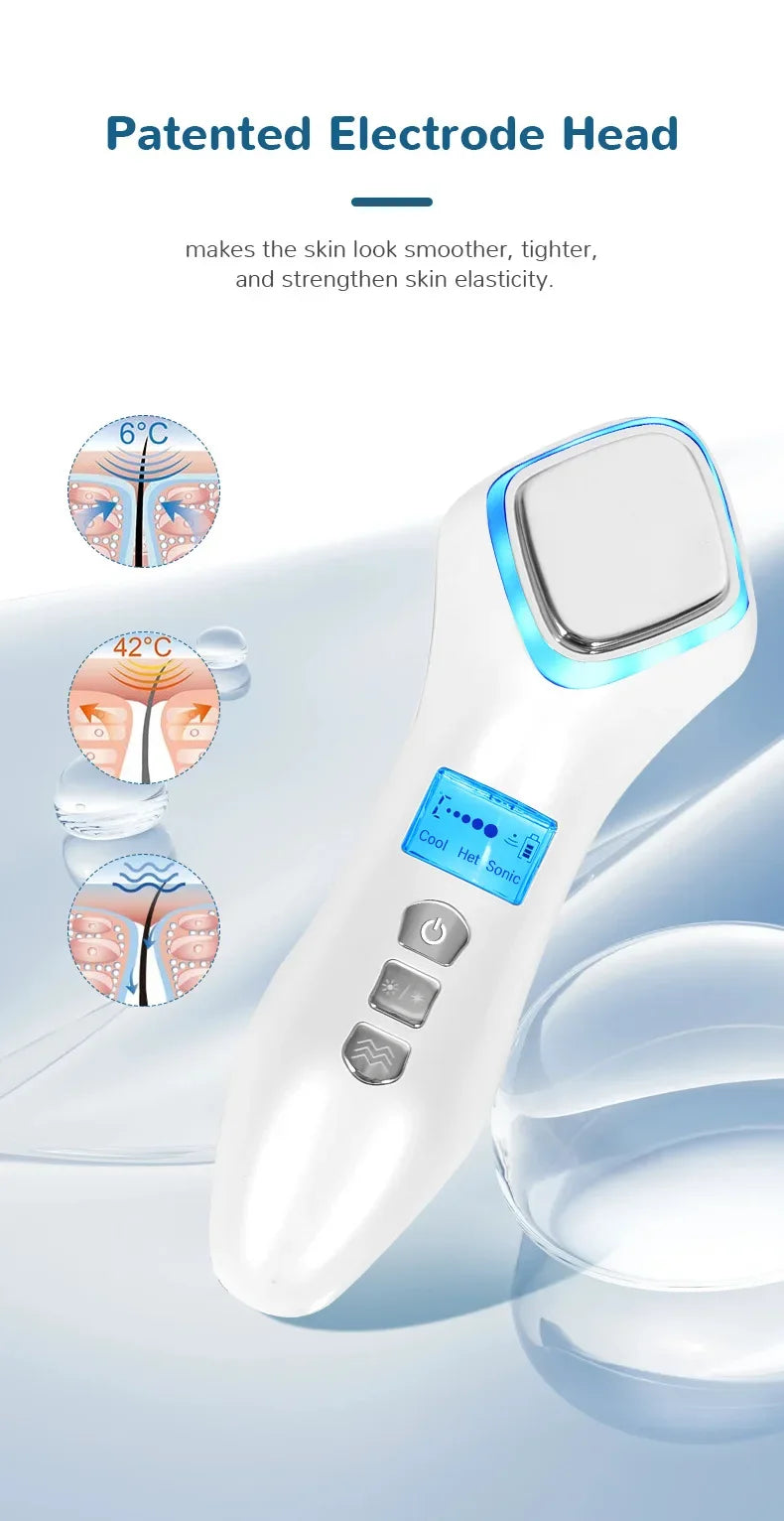 CMH Face Lift Skin Rejuvenation Vibration Facial Massager with Hot Cold Function Tightening Beauty Equipment Massage Relaxation