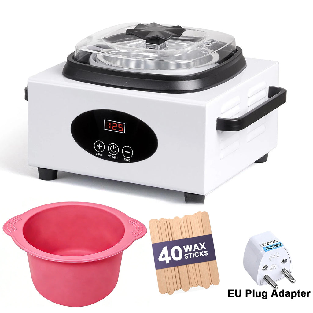 Double Wax Warmer for Hair Removal Wax Heater Machine Women Home Self Waxing Kit for Facial Skin Body Spa