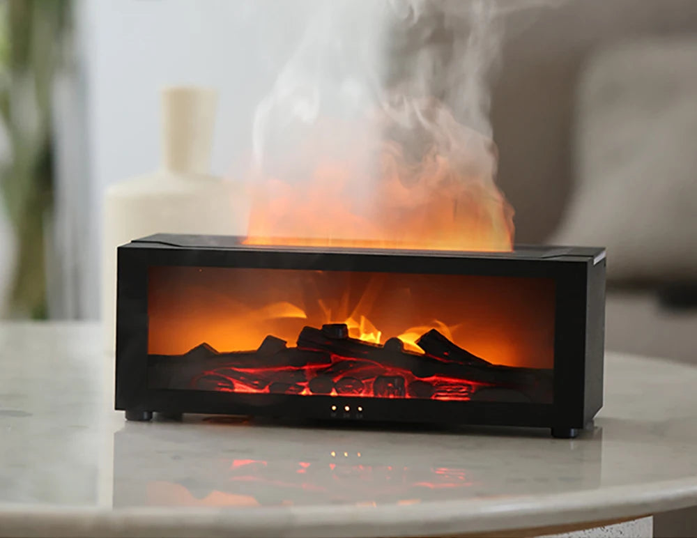 Air Humidifier Essential Oils Humidifiers Home Aroma Humidifier Flame Automatic Fragrance Diffuser With LED Light Remote Control