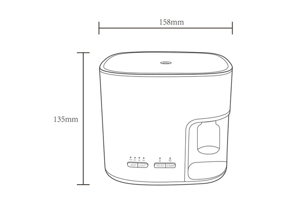 Air Humidifier For Home Essential Oil Diffuser Large 500ml Aromatherapy Diffuser with 7LED Lights & Timers Cool Mist Humidifier