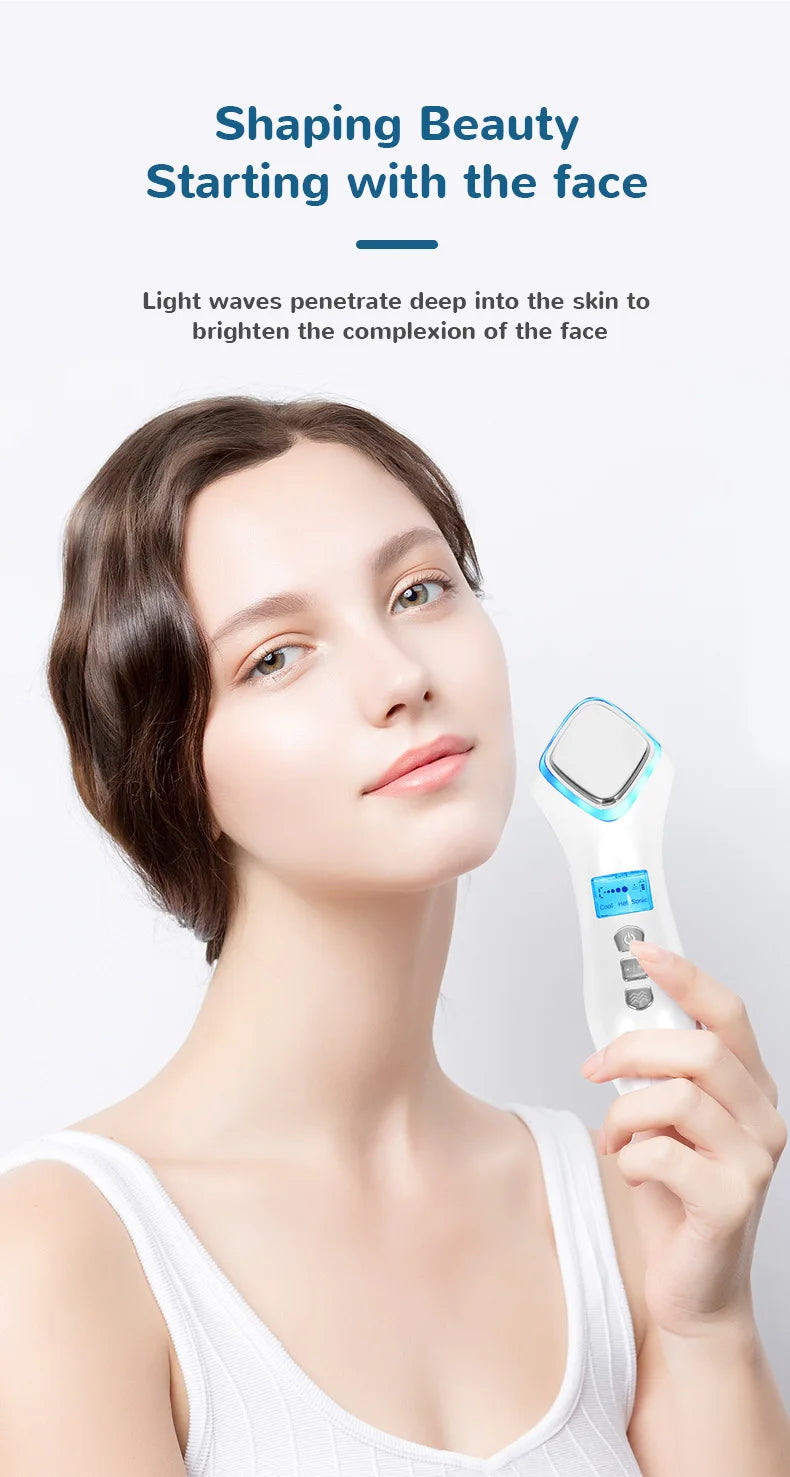CMH Face Lift Skin Rejuvenation Vibration Facial Massager with Hot Cold Function Tightening Beauty Equipment Massage Relaxation
