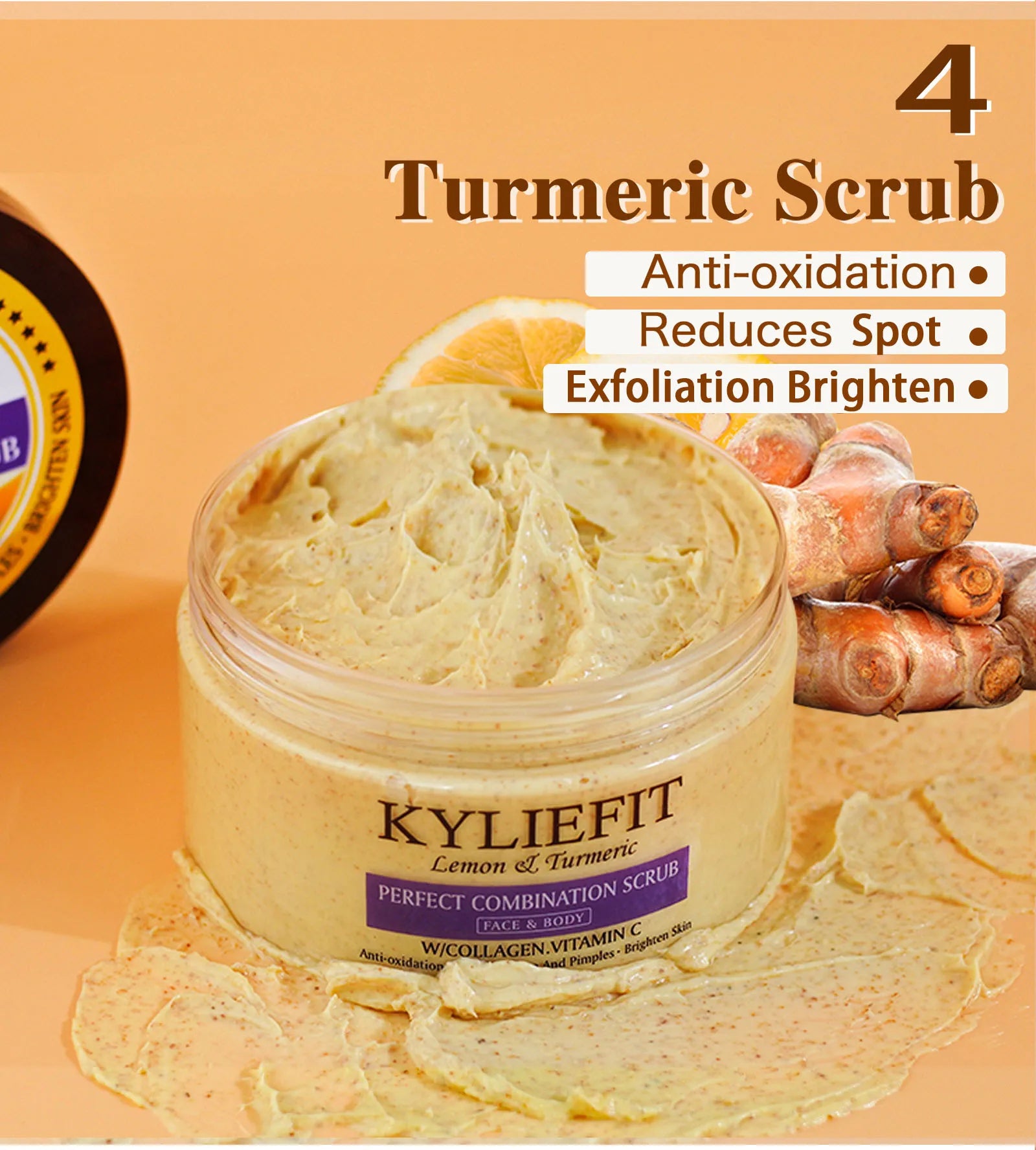 Natural Body Scrub - Moisturizing and Exfoliating Body, Face, Hand, Foot Scrub - Lightening, Fine Lines & Wrinkles, Skin Glowing