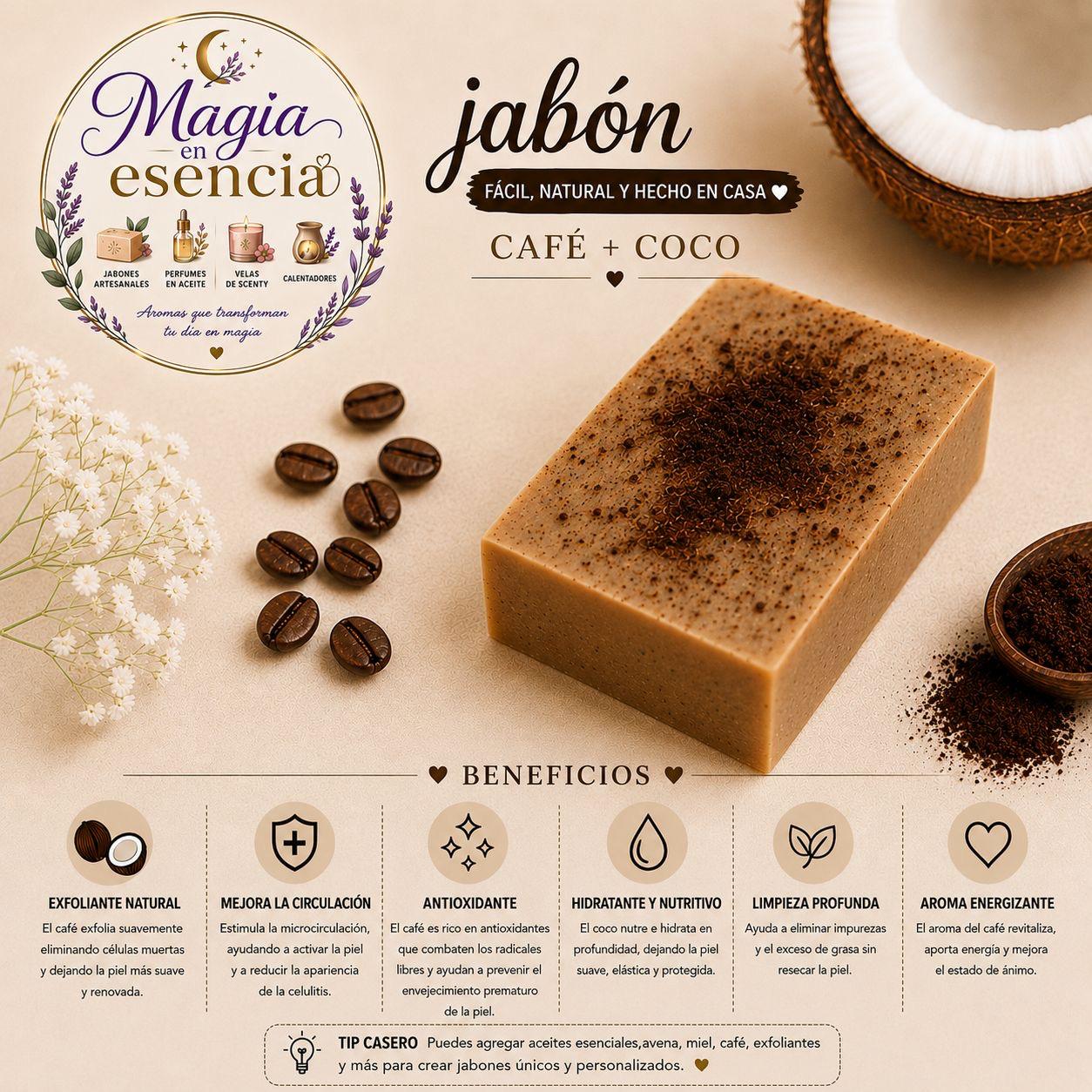 Jabon Artesanal Despertar De Cafe