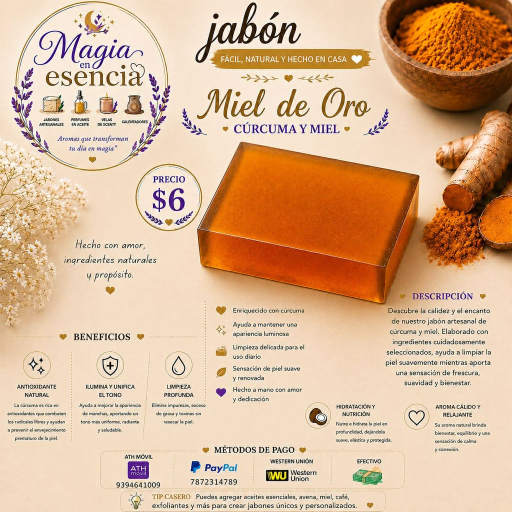 Jabon Artesanal Miel De Oro
