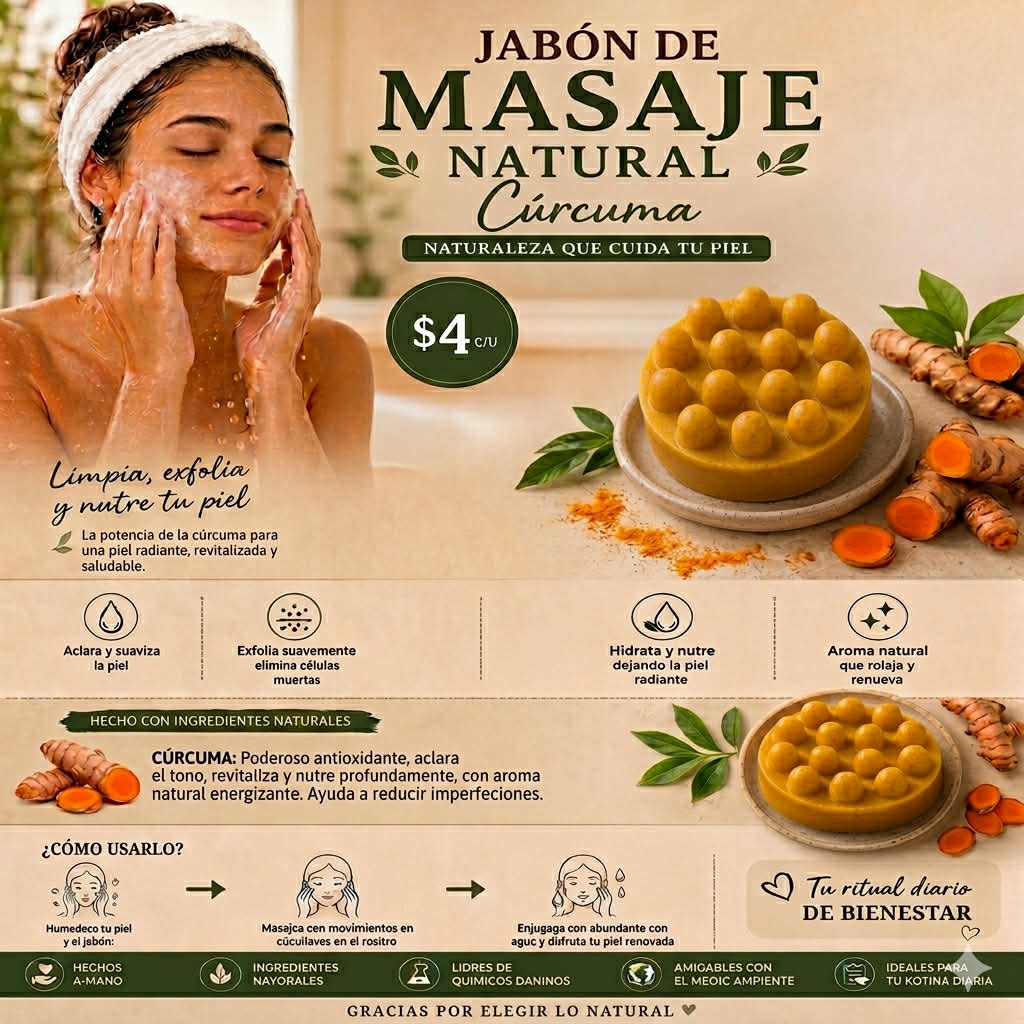 Jabon Artesanal De Curcuma